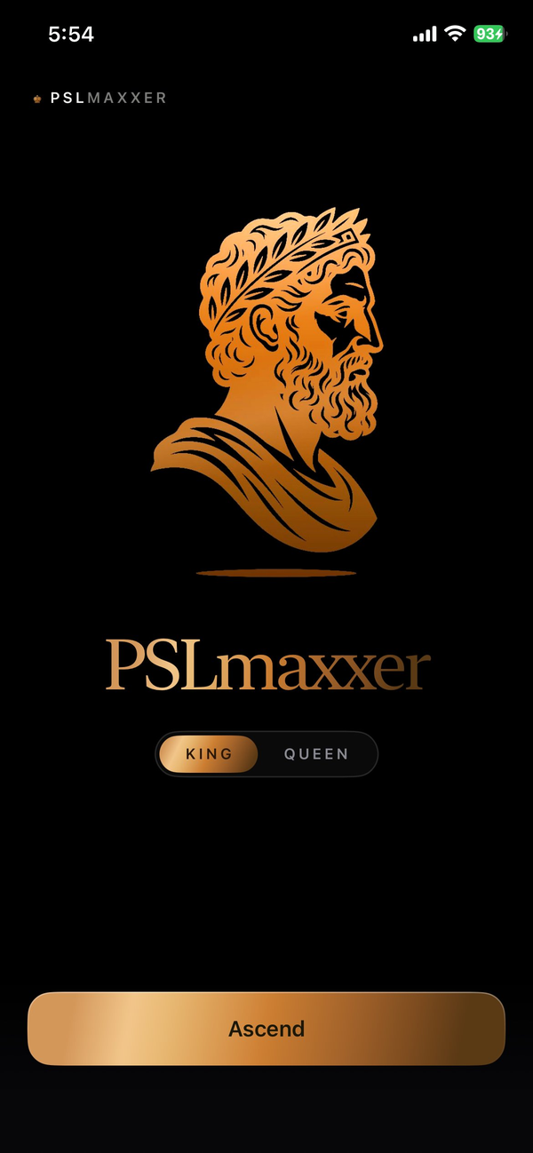 PSLmaxxer home screen